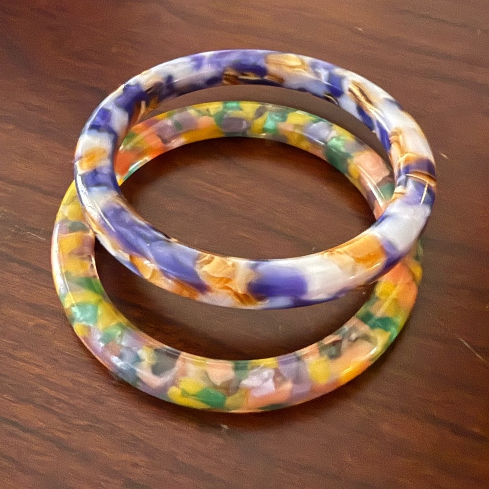 Colorful Resin Bangle Bracelets